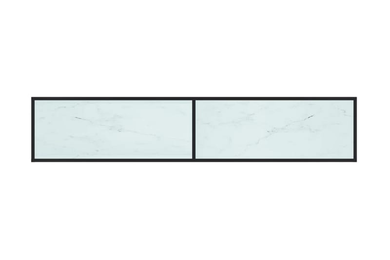 TV-bänk vit marmor 200x40x40,5 cm härdat glas - Vit - Möbler - Tv möbel & mediamöbel - TV bänk & mediabänk
