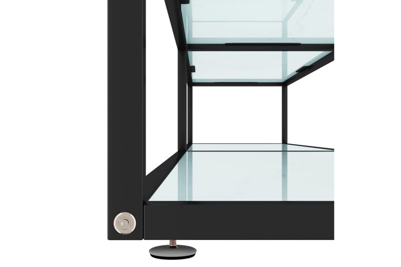 TV-bänk vit marmor 220x40x40,5 cm härdat glas - Vit - Möbler - Tv möbel & mediamöbel - TV bänk & mediabänk