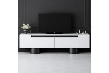 TV-bänk Vit / Svart - Vit / Svart - Möbler - Tv möbel & mediamöbel - TV bänk & mediabänk