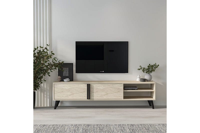 TV-bänk Ythmere Travertin - Travertin - Möbler - Tv möbel & mediamöbel - TV bänk & mediabänk