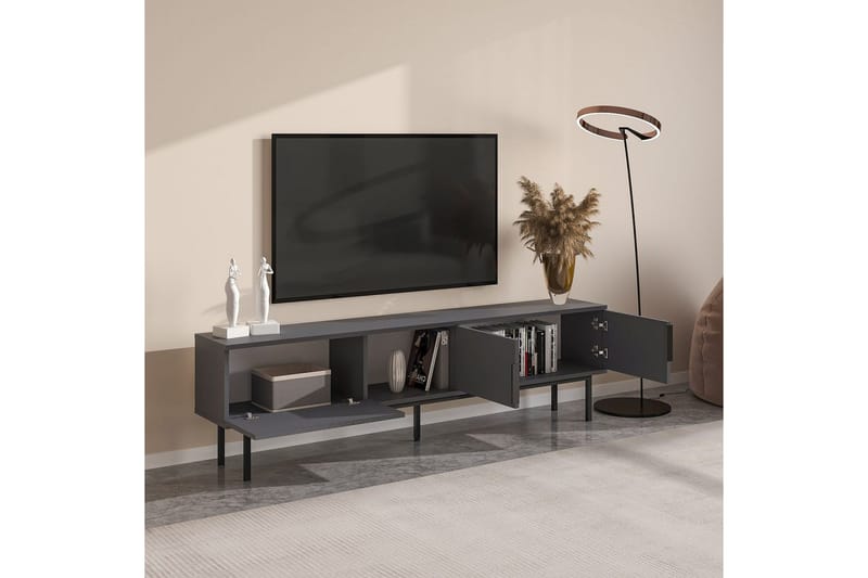 TV-bänk Zeiran Antracit - Antracit - Möbler - Tv möbel & mediamöbel - TV bänk & mediabänk