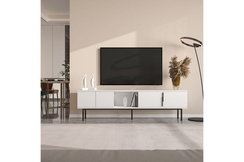 TV-bänk Zeiran Vit - Vit - Möbler - Tv möbel & mediamöbel - TV bänk & mediabänk