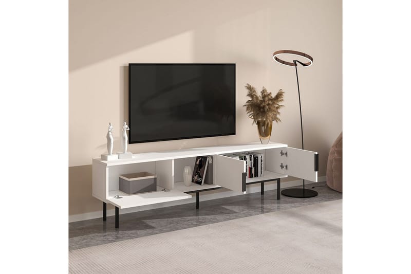 TV-bänk Zeiran Vit - Vit - Möbler - Tv möbel & mediamöbel - TV bänk & mediabänk