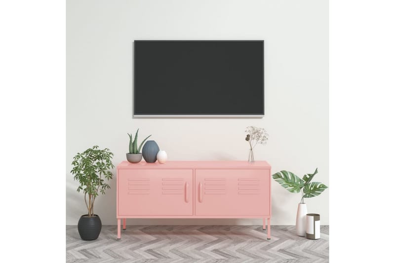 Tv-bänk pink 105x35x50 cm stål - Rosa - Möbler - Tv möbel & mediamöbel - TV bänk & mediabänk