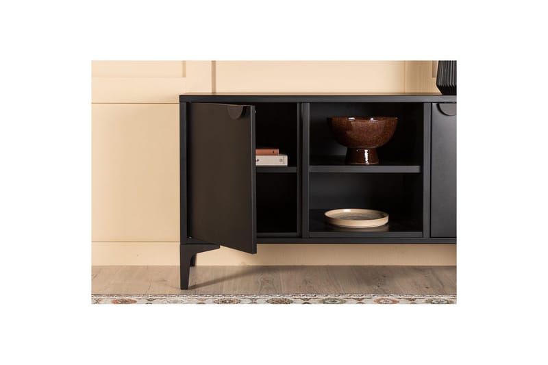 TV-bänk Piring - Svart - Möbler - Tv möbel & mediamöbel - TV bänk & mediabänk