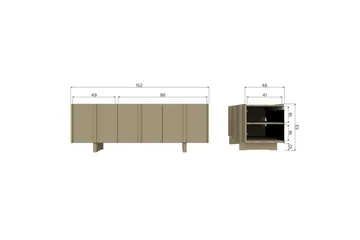 TV-enhet Basu - Mossa, 152 cm - Möbler - Tv möbel & mediamöbel - TV bänk & mediabänk