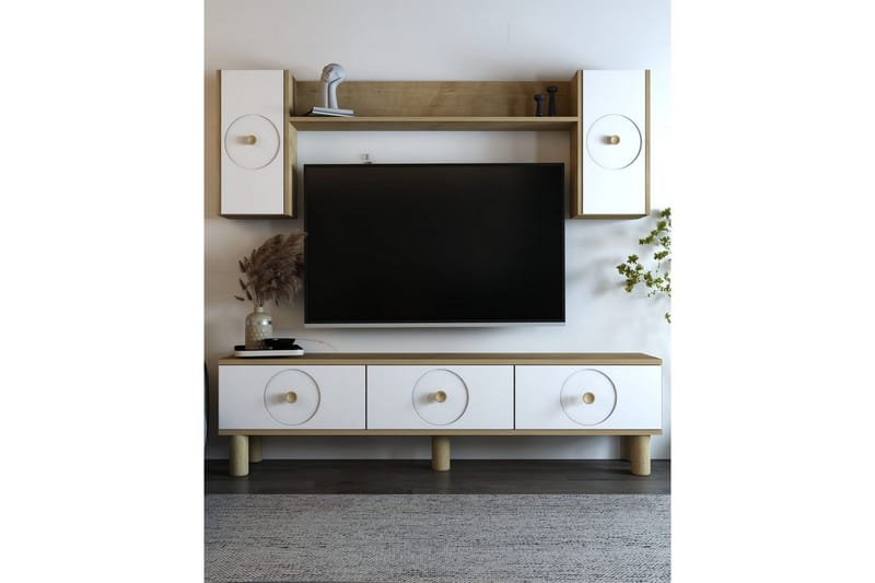 TV-enhet Katsuyoshi Sudamalek / Vit - Sudamalek / Vit - Möbler - Tv möbel & mediamöbel - TV skåp