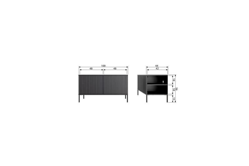 TV-enhet Ny Gravure - Damm, 100 cm - Möbler - Tv möbel & mediamöbel - TV skåp