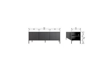TV-enhet Ny Gravure - Damm, 150 cm - Möbler - Tv möbel & mediamöbel - TV bänk & mediabänk