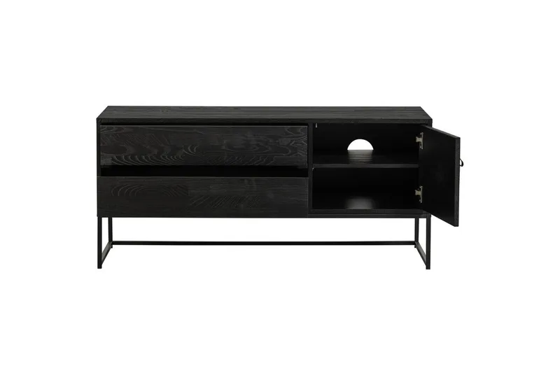 TV-enhet Silas - Blacknight, Ask, 120 cm - Möbler - Tv möbel & mediamöbel - TV bänk & mediabänk