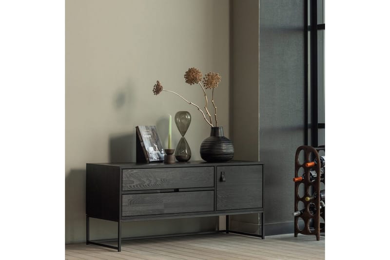 TV-enhet Silas - Blacknight, Ask, 120 cm - Möbler - Tv möbel & mediamöbel - TV bänk & mediabänk