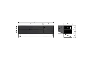 TV-enhet Silas - Damm, Borstat furu, 180 cm - Möbler - Tv möbel & mediamöbel - TV bänk & mediabänk