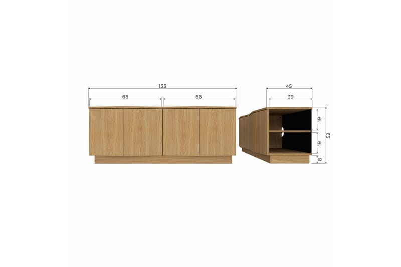 TV-enhet Zuma - 133 cm - Möbler - Tv möbel & mediamöbel - TV skåp