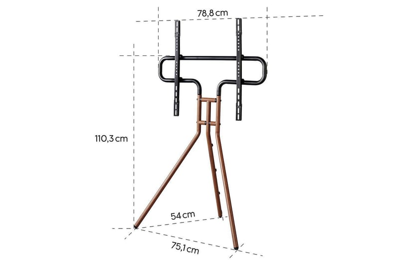 TV Golvstativ Hama Design Upp till 75 - Mörkbrun - Möbler - Tv möbel & mediamöbel - Mediastativ & väggfäste