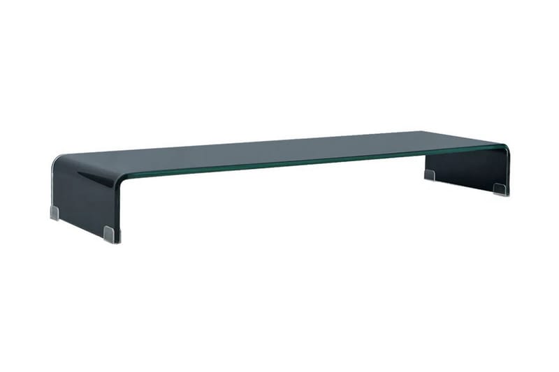 TV-bord glas svart 100x30x13 cm - Svart - Möbler - Tv möbel & mediamöbel - TV hylla