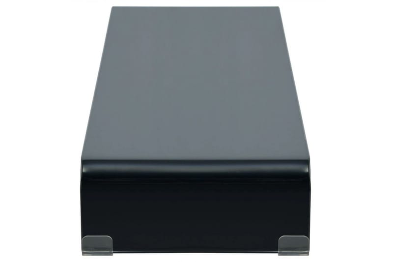 TV-bord glas svart 100x30x13 cm - Svart - Möbler - Tv möbel & mediamöbel - TV hylla