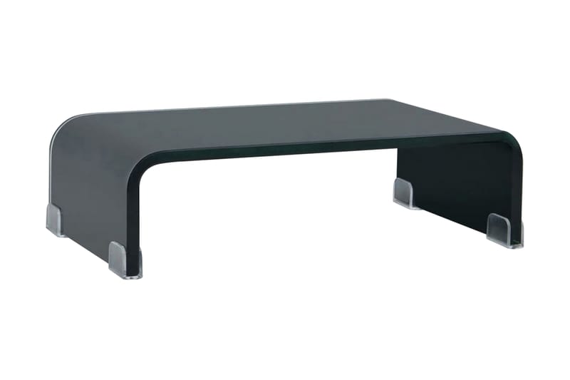 TV-bord glas svart 40x25x11 cm - Svart - Möbler - Tv möbel & mediamöbel - TV hylla