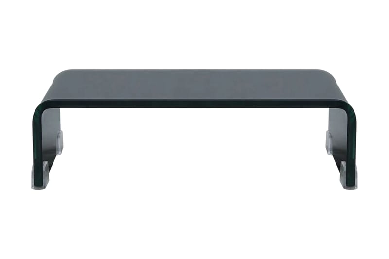 TV-bord glas svart 40x25x11 cm - Svart - TV hylla