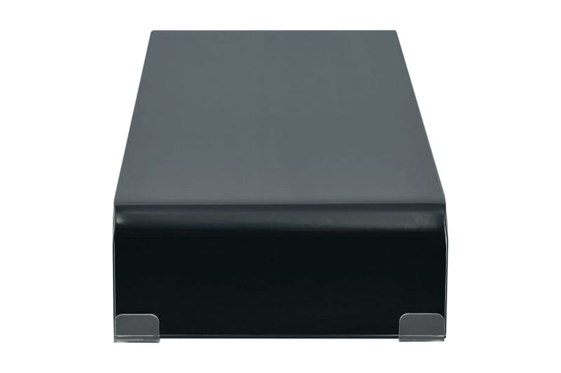 TV-bord glas svart 70x30x13 cm - Svart - Möbler - Tv möbel & mediamöbel - TV hylla