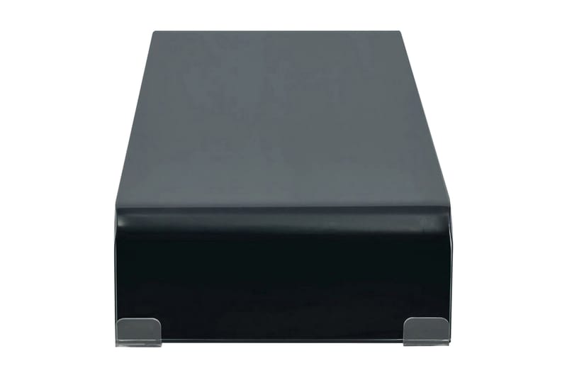 TV-bord glas svart 80x30x13 cm - Svart - Möbler - Tv möbel & mediamöbel - TV hylla