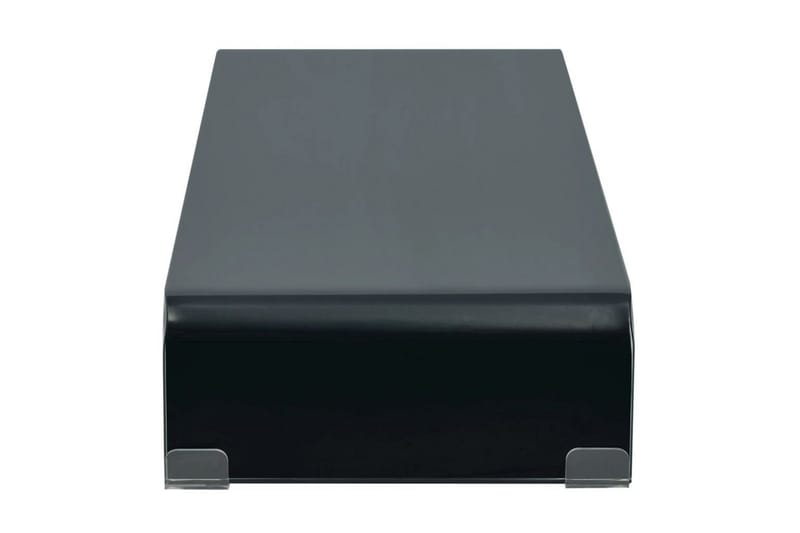 TV-bord glas svart 90x30x13 cm - Svart - Möbler - Tv möbel & mediamöbel - TV hylla