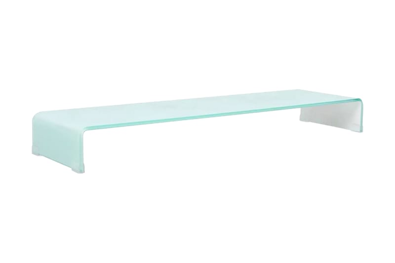TV-bord glas vit 110x30x13 cm - Vit - Möbler - Tv möbel & mediamöbel - TV hylla