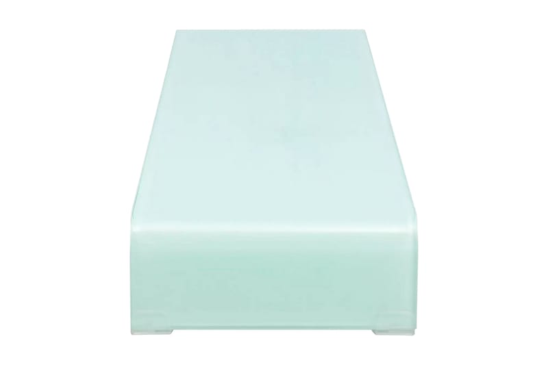 TV-bord glas vit 110x30x13 cm - Vit - Möbler - Tv möbel & mediamöbel - TV hylla