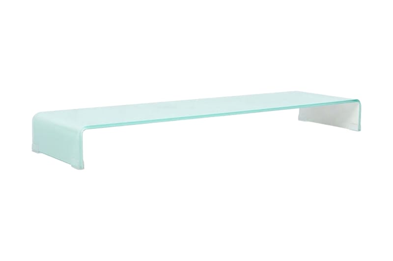 TV-bord glas vit 120x30x13 cm - Vit - TV hylla