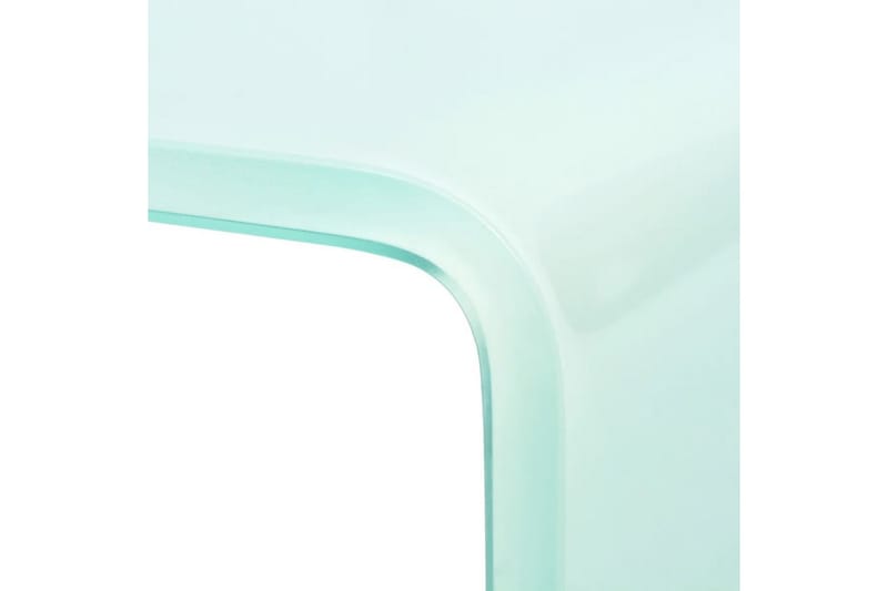 TV-bord glas vit 120x30x13 cm - Vit - Möbler - Tv möbel & mediamöbel - TV hylla