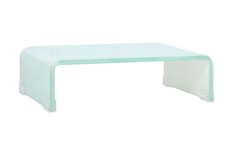 TV-bord glas vit 40x25x11 cm - Vit - Möbler - Tv möbel & mediamöbel - TV hylla