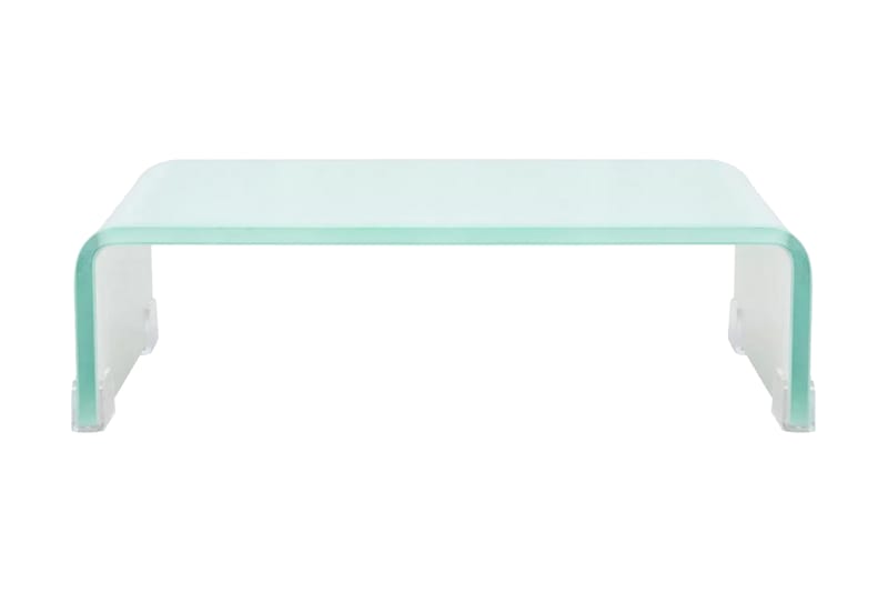 TV-bord glas vit 40x25x11 cm - Vit - Möbler - Tv möbel & mediamöbel - TV hylla
