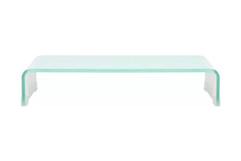 TV-bord glas vit 60x25x11 cm - Vit - Möbler - Tv möbel & mediamöbel - TV hylla