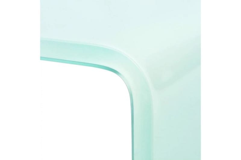TV-bord glas vit 60x25x11 cm - Vit - Möbler - Tv möbel & mediamöbel - TV hylla