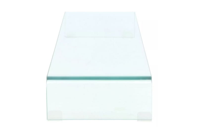 TV-bord klarglas 100x30x13 cm - Transparent - Möbler - Tv möbel & mediamöbel - TV hylla