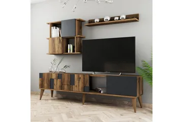 Alsacia Tv-möbelset 180 cm - Mörkbrun/Antracit - Möbler - Tv möbel & mediamöbel - TV-möbelset