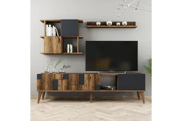 Alsacia Tv-möbelset 180 cm - Mörkbrun/Antracit - Möbler - Tv möbel & mediamöbel - TV-möbelset