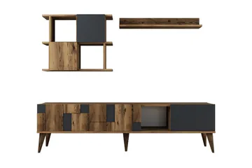Alsacia Tv-möbelset 180 cm - Mörkbrun/Antracit - Möbler - Tv möbel & mediamöbel - TV-möbelset