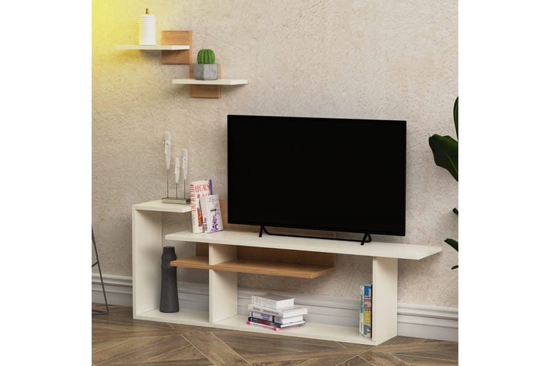 Andifli Tv-möbelset 140x53,6 cm - Vit - TV-möbelset