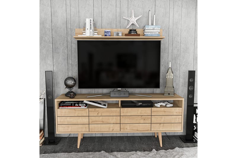 Andifli Tv-möbelset 160x64,5 cm - Blå - TV-möbelset
