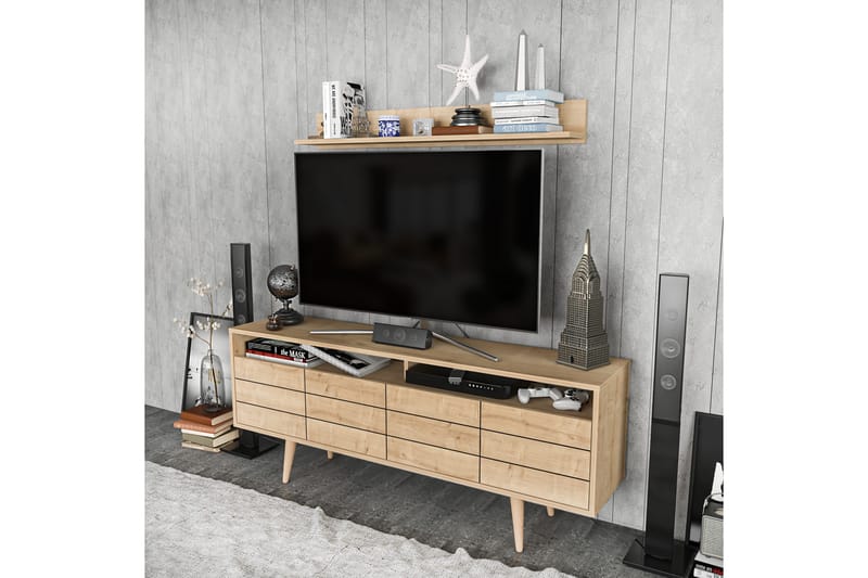 Andifli Tv-möbelset 160x64,5 cm - Blå - TV-möbelset