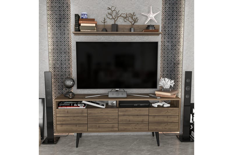 Andifli Tv-möbelset 160x64,5 cm - Brun - Möbler - Tv möbel & mediamöbel - TV-möbelset