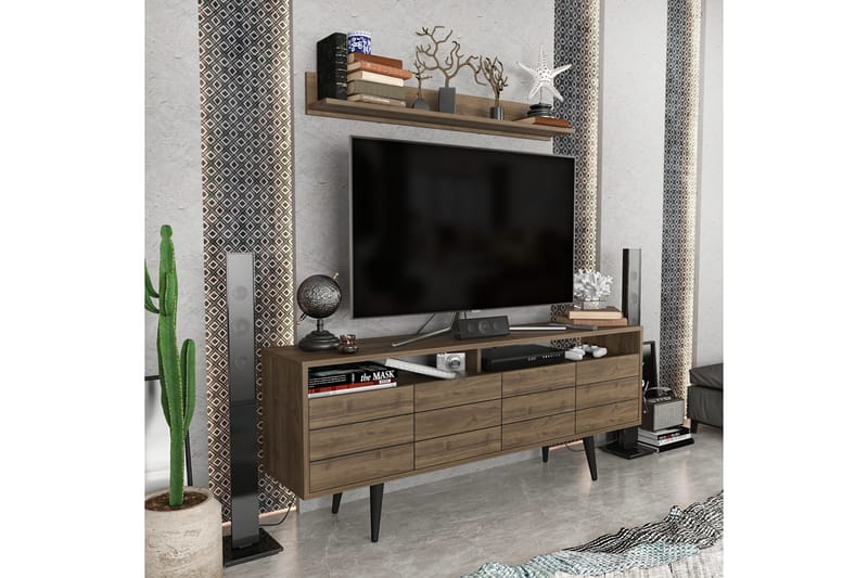 Andifli Tv-möbelset 160x64,5 cm - Brun - TV-möbelset