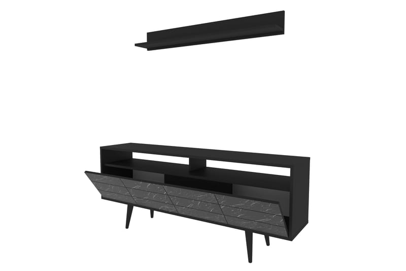 Andifli Tv-möbelset 160x64,5 cm - Svart - TV-möbelset