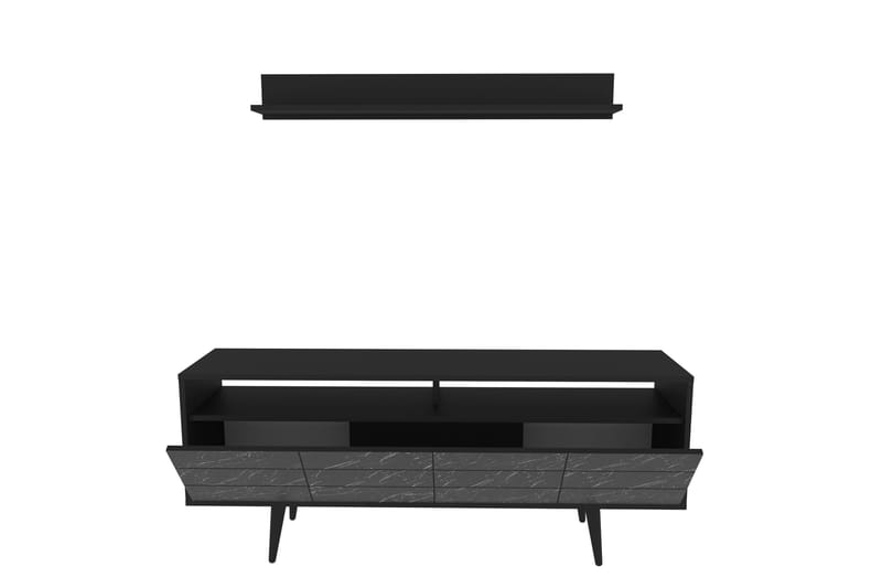 Andifli Tv-möbelset 160x64,5 cm - Svart - Möbler - Tv möbel & mediamöbel - TV-möbelset