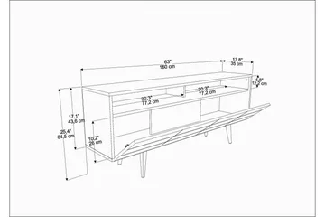 Andifli Tv-möbelset 160x64,5 cm - Svart - Möbler - Tv möbel & mediamöbel - TV-möbelset