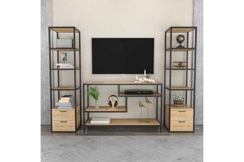 Andifli Tv-möbelset 198x160 cm - Svart - Möbler - Tv möbel & mediamöbel - TV-möbelset