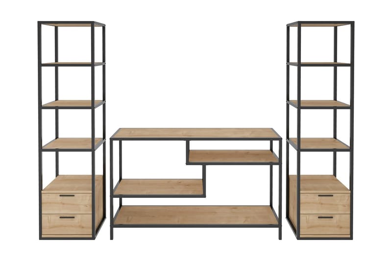 Andifli Tv-möbelset 198x160 cm - Svart - Möbler - Tv möbel & mediamöbel - TV-möbelset