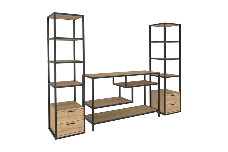 Andifli Tv-möbelset 198x160 cm - Svart - Möbler - Tv möbel & mediamöbel - TV-möbelset