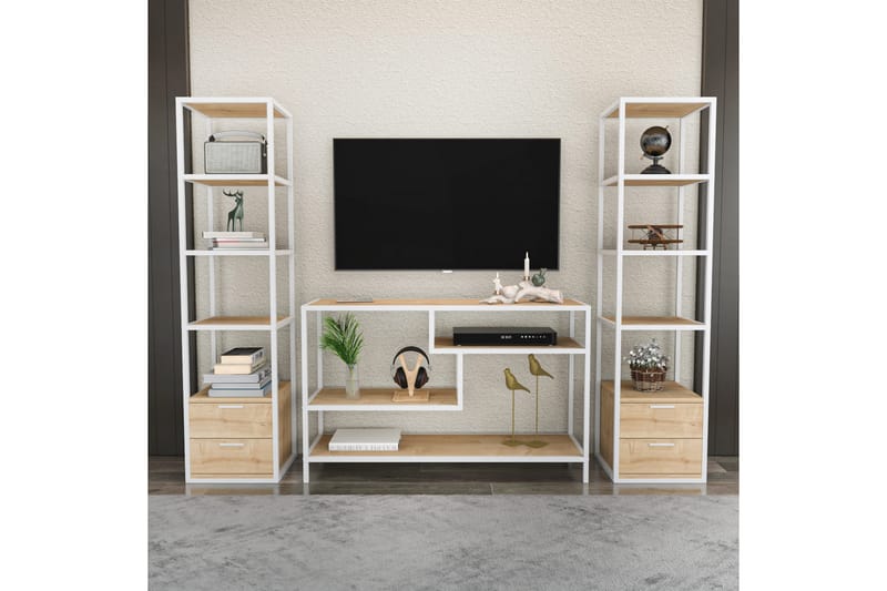 Andifli Tv-möbelset 198x160 cm - Vit - TV-möbelset