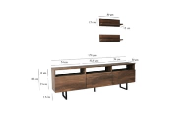 Andifli Tv-möbelset 50x15 cm - Brun - Möbler - Tv möbel & mediamöbel - TV-möbelset